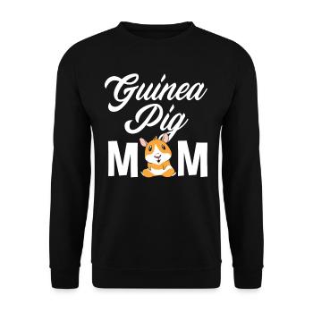 Meerschweinchen Mama Mutter - Unisex Pullover - Schwarz - Vorne - Alina (178cm) & Michal (187cm)