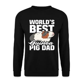 Weltbester Meerschweinchen Papa - Unisex Pullover - Schwarz - Vorne - Alina (178cm) & Michal (187cm)