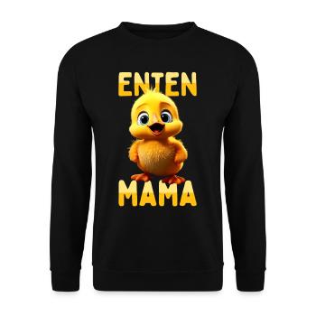 Canards Maman Fête des Mères Canetons Mignons Mère Canard - Sweat-shirt Unisexe - noir - Devant - Alina (178cm) & Michal (187cm)