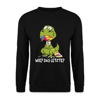 Wie Das Letzte Drache frisst Einhorn Drachen - Unisex Pullover - Schwarz - Vorne - Alina (178cm) & Michal (187cm)