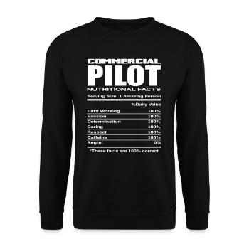 Profession de pilote professionnel - Sweat-shirt Unisexe - noir - Devant - Alina (178cm) & Michal (187cm)