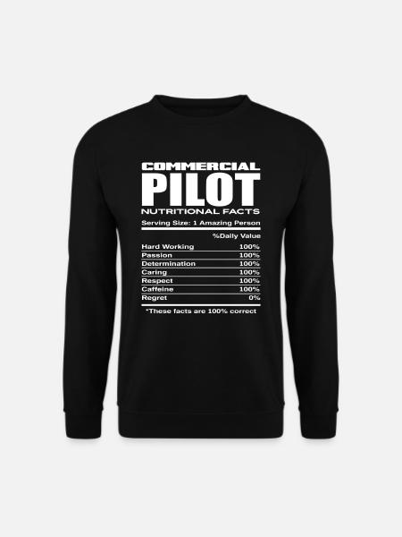 Commercial Pilot Pilot Profession - Unisex Sweatshirt - black