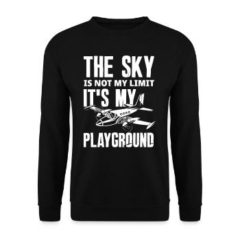 Pilot Beruf Hobbypilot Fliegen Spruch Geschenk - Unisex Pullover - Schwarz - Vorne - Alina (178cm) & Michal (187cm)