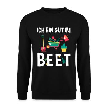 Je suis bon jardinier de lit - Sweat-shirt Unisexe - noir - Devant - Alina (178cm) & Michal (187cm)