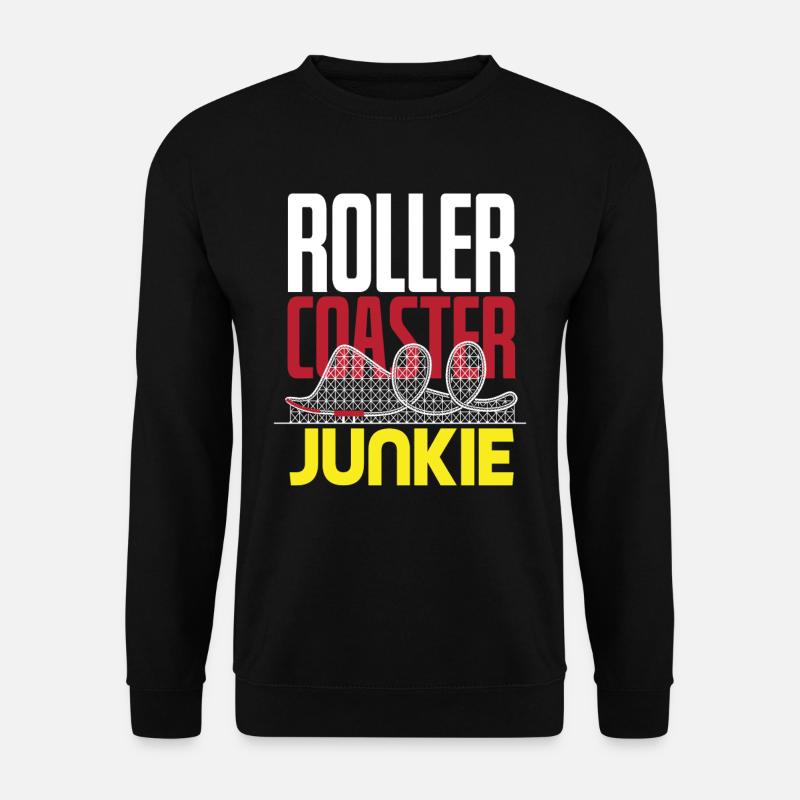 Roller Coaster Junkie - Sweat-shirt Unisexe - noir