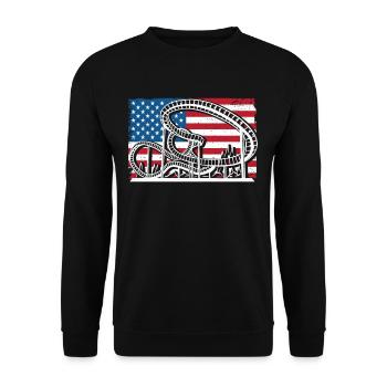 Montagnes russes États-Unis - Sweat-shirt Unisexe - noir - Devant - Alina (178cm) & Michal (187cm)