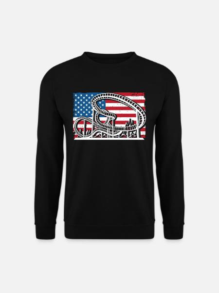 Roller coaster USA - Unisex Sweatshirt - black