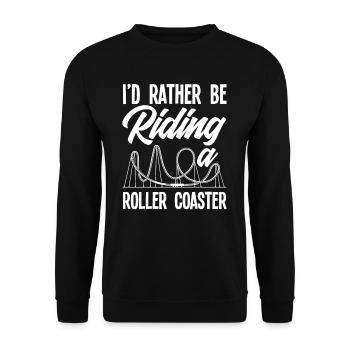 Achterbahn Fahren Tester - Unisex Pullover - Schwarz - Vorne - Alina (178cm) & Michal (187cm)