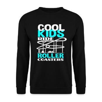 Montagnes russes Enfants Enfant Adolescents - Sweat-shirt Unisexe - noir - Devant - Alina (178cm) & Michal (187cm)