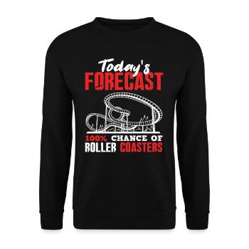 Roller Coaster Prediction - Unisex Sweatshirt - black - Front - Alina (178cm) & Michal (187cm)