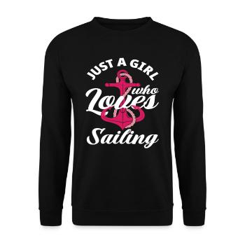 Woman Sailor Sailor Sailing - Unisex Sweatshirt - black - Front - Alina (178cm) & Michal (187cm)