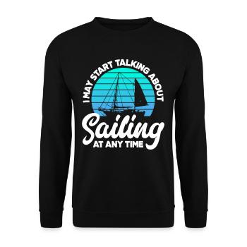 Sailors, Sailing, Passion, Hobby, Sportsmen - Unisex Sweatshirt - black - Front - Alina (178cm) & Michal (187cm)