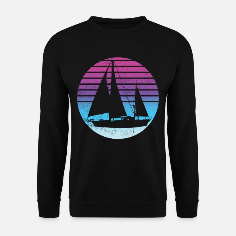 Retro Sailor Sailing - Unisex Sweatshirt - black