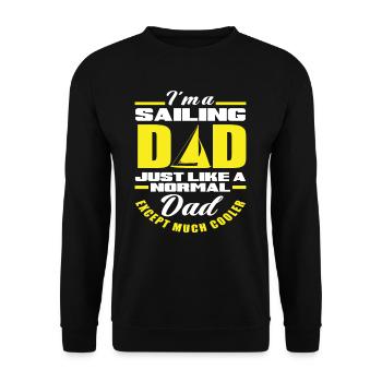 Papa Segler Segeln - Unisex Pullover - Schwarz - Vorne - Alina (178cm) & Michal (187cm)