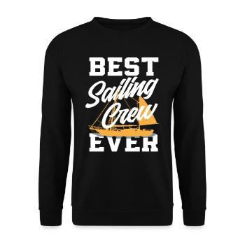 Segler Segel Crew Geschenk - Unisex Pullover - Schwarz - Vorne - Alina (178cm) & Michal (187cm)