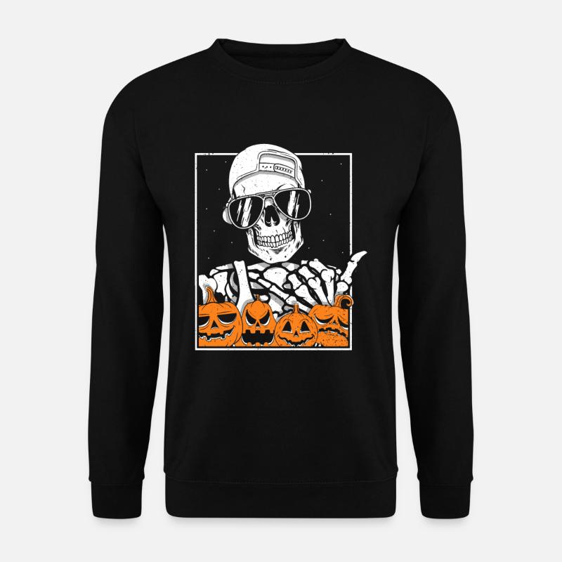 Skeleton Rock Hand Halloween - Unisex Sweatshirt - black