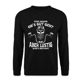Je ne sais pas si ça va bien se passer mais ça va être une moto - Sweat-shirt Unisexe - noir - Devant - Alina (178cm) & Michal (187cm)