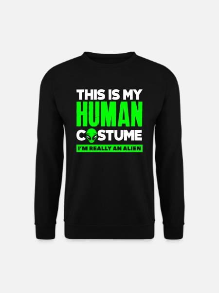 Human Costume Alien Lover - Unisex Sweatshirt - black