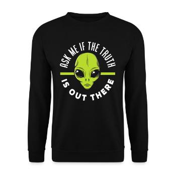 Truth Alien Aliens Aliens - Unisex Sweatshirt - black - Front - Alina (178cm) & Michal (187cm)