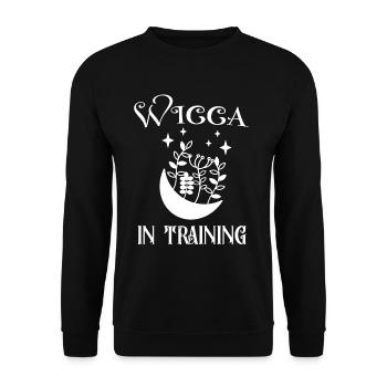 Wiccan In Education Witchcraft Magic Moon Spiritual - Unisex Sweatshirt - black - Front - Alina (178cm) & Michal (187cm)