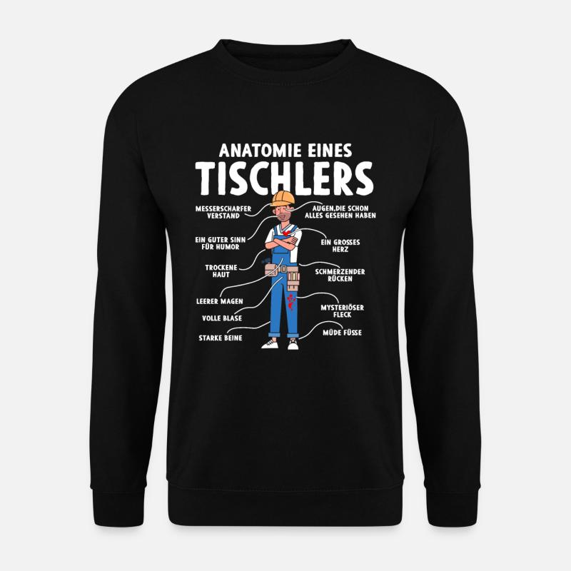 Anatomie d’un charpentier - Sweat-shirt Unisexe - noir