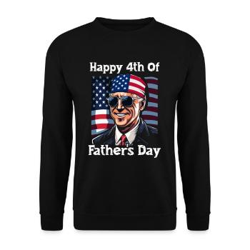 Joe Biden Happy 4th Of Father's Day 4th of July - Unisex Sweatshirt - black - Front - Alina (178cm) & Michal (187cm)
