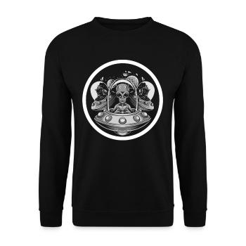 Alien - Unisex Sweatshirt - black - Front - Alina (178cm) & Michal (187cm)