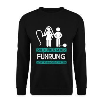 Bald unter neuer Führung - Unisex Pullover - Schwarz - Vorne - Alina (178cm) & Michal (187cm)