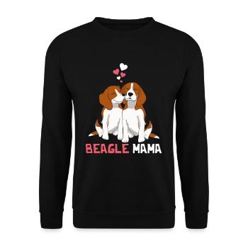 Beste Beagle Mama - Unisex Pullover - Schwarz - Vorne - Alina (178cm) & Michal (187cm)