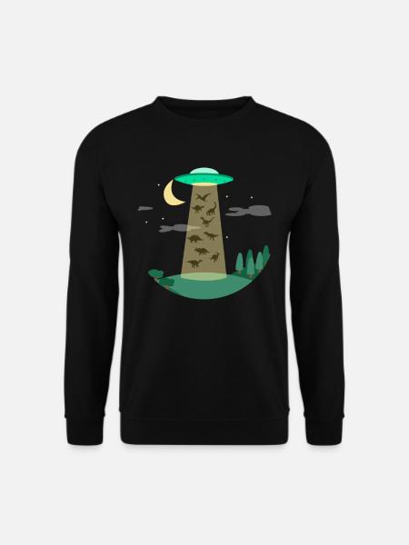 Flying Saucer Dinosaur - Unisex Sweatshirt - black