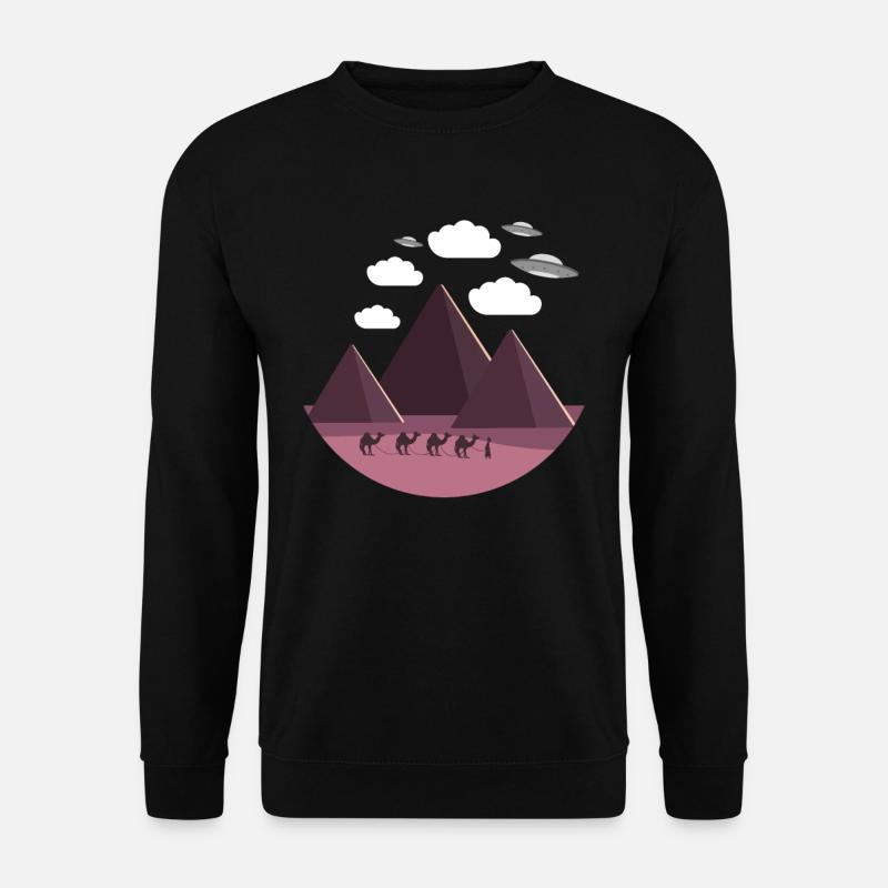 Flying Saucer Egypt Pyramids - Unisex Sweatshirt - black