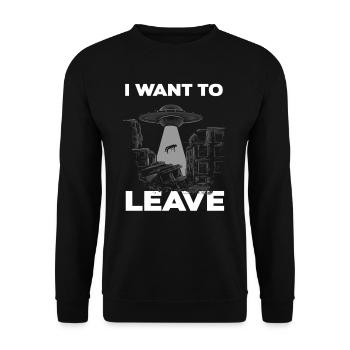 Idée de cadeau extraterrestre d’enlèvement extraterrestre - Sweat-shirt Unisexe - noir - Devant - Alina (178cm) & Michal (187cm)