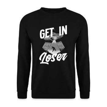 Enlèvement extraterrestre extraterrestres dans l’espace extra-atmosphérique - Sweat-shirt Unisexe - noir - Devant - Alina (178cm) & Michal (187cm)