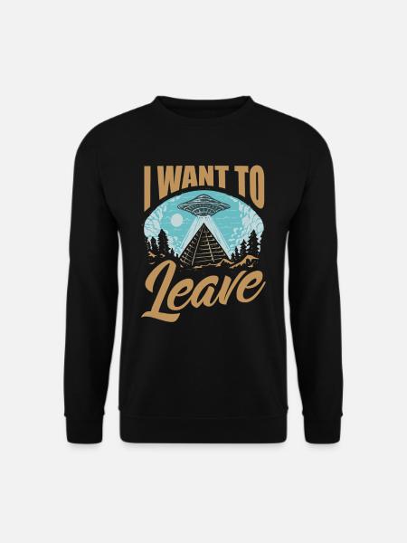 Aliens Pyramids Abandoned Alien - Unisex Sweatshirt - black
