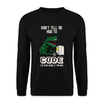 No, you can't pet my bulldog - Unisex Sweatshirt - black - Front - Alina (178cm) & Michal (187cm)