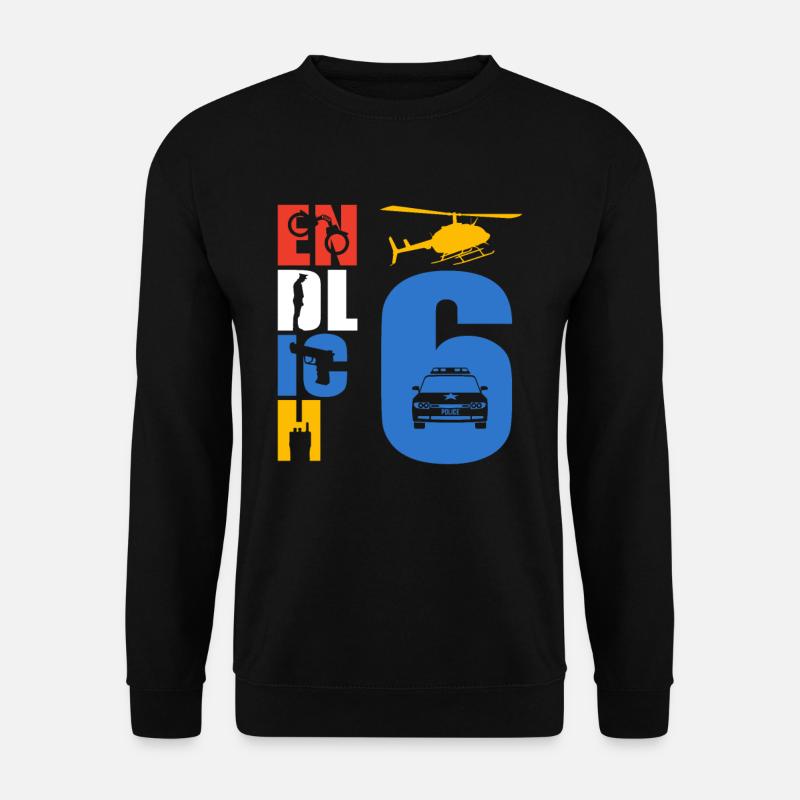 Endlich 6 Polizei - Unisex Pullover - Schwarz