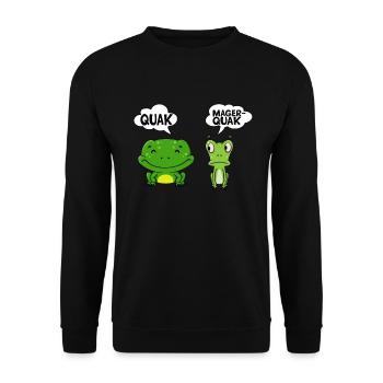Croaking and Skinny Croak, Funny Frogs, Pun Frog - Unisex Sweatshirt - black - Front - Alina (178cm) & Michal (187cm)
