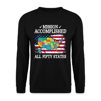 Mission accomplie dans les 50 États - Sweat-shirt Unisexe - noir - Devant - Alina (178cm) & Michal (187cm)