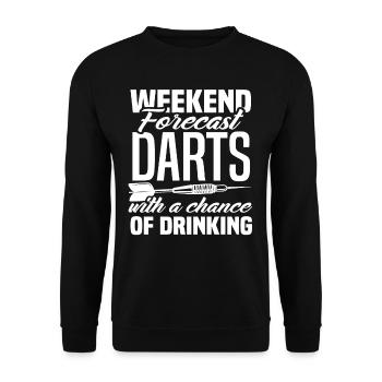 Wochenende Dart - Unisex Pullover - Schwarz - Vorne - Alina (178cm) & Michal (187cm)