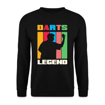Dart Legende - Unisex Pullover - Schwarz - Vorne - Alina (178cm) & Michal (187cm)