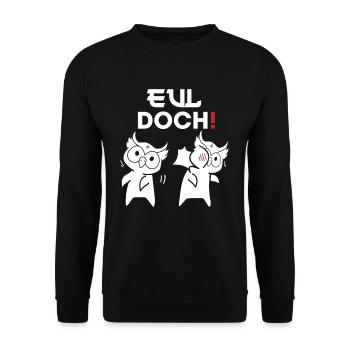 Eul Doch - Unisex Pullover - Schwarz - Vorne - Alina (178cm) & Michal (187cm)