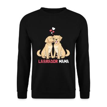 Beste Labrador Mama - Unisex Pullover - Schwarz - Vorne - Alina (178cm) & Michal (187cm)