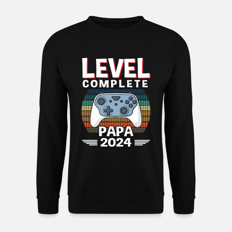Level Complete Dad 2024 - Unisex Sweatshirt - black
