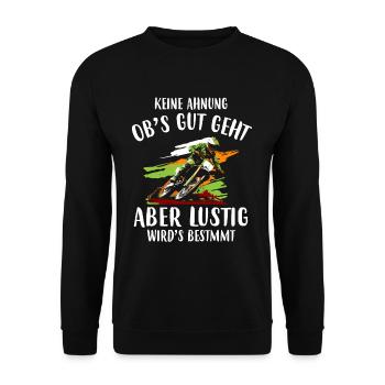 I don't know if it's going to go well but it's going to be motocross - Unisex Sweatshirt - black - Front - Alina (178cm) & Michal (187cm)