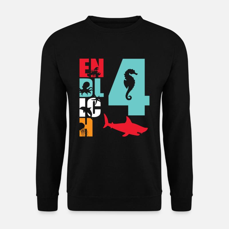 Finally 4 Shark Fish - Unisex Sweatshirt - black