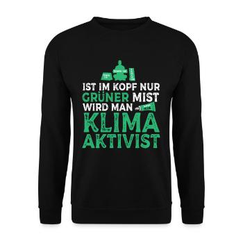 Si votre tête n’est que de la merde verte, vous devenez un activiste du climat - Sweat-shirt Unisexe - noir - Devant - Alina (178cm) & Michal (187cm)