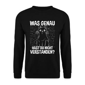 What exactly didn't you understand - Unisex Sweatshirt - black - Front - Alina (178cm) & Michal (187cm)