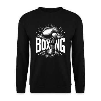 Boxing Boxing - Unisex Sweatshirt - black - Front - Alina (178cm) & Michal (187cm)