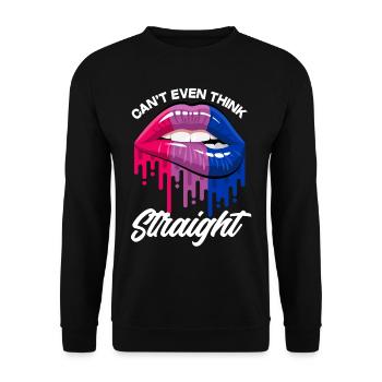 Proud Bisexual Lips Bisexuality - Unisex Sweatshirt - black - Front - Alina (178cm) & Michal (187cm)
