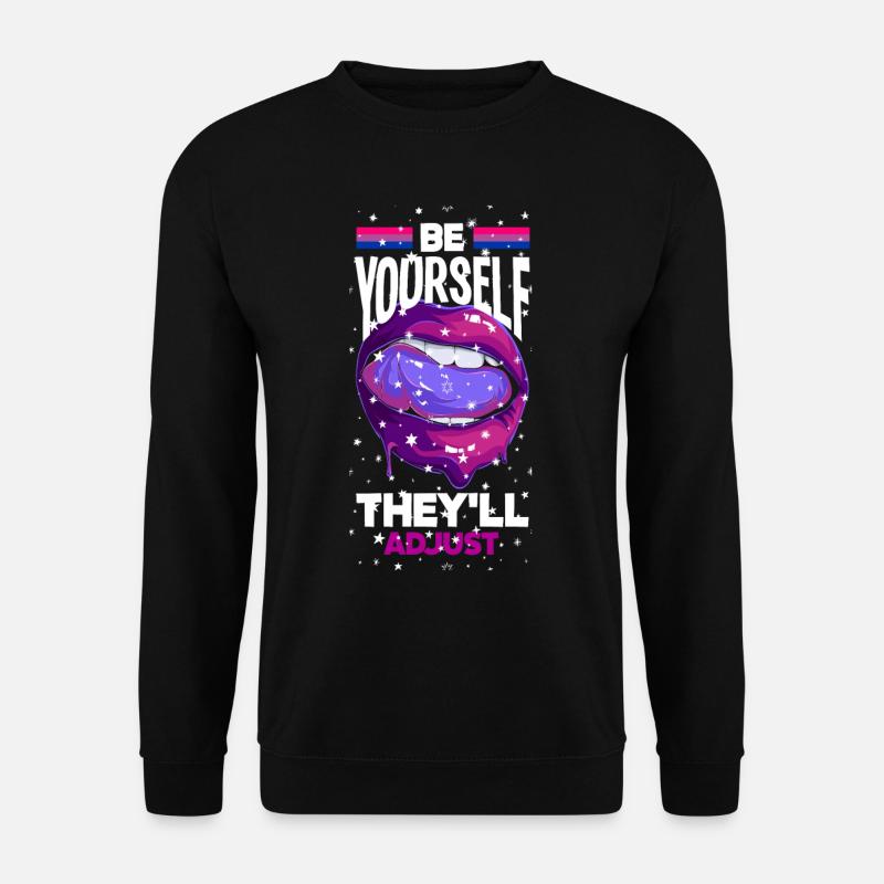 Bouche bisexuelle arc-en-ciel LGBTQ+ - Sweat-shirt Unisexe - noir